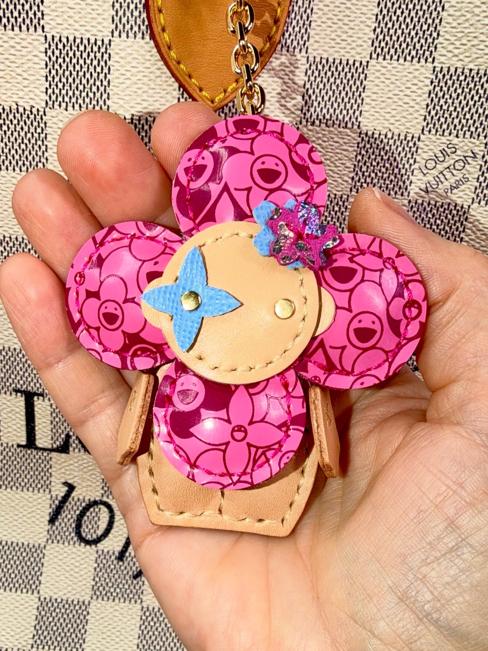 💞 Cosmic Blossom Pink Puffy Vivienne Doll charm Custom Handmade